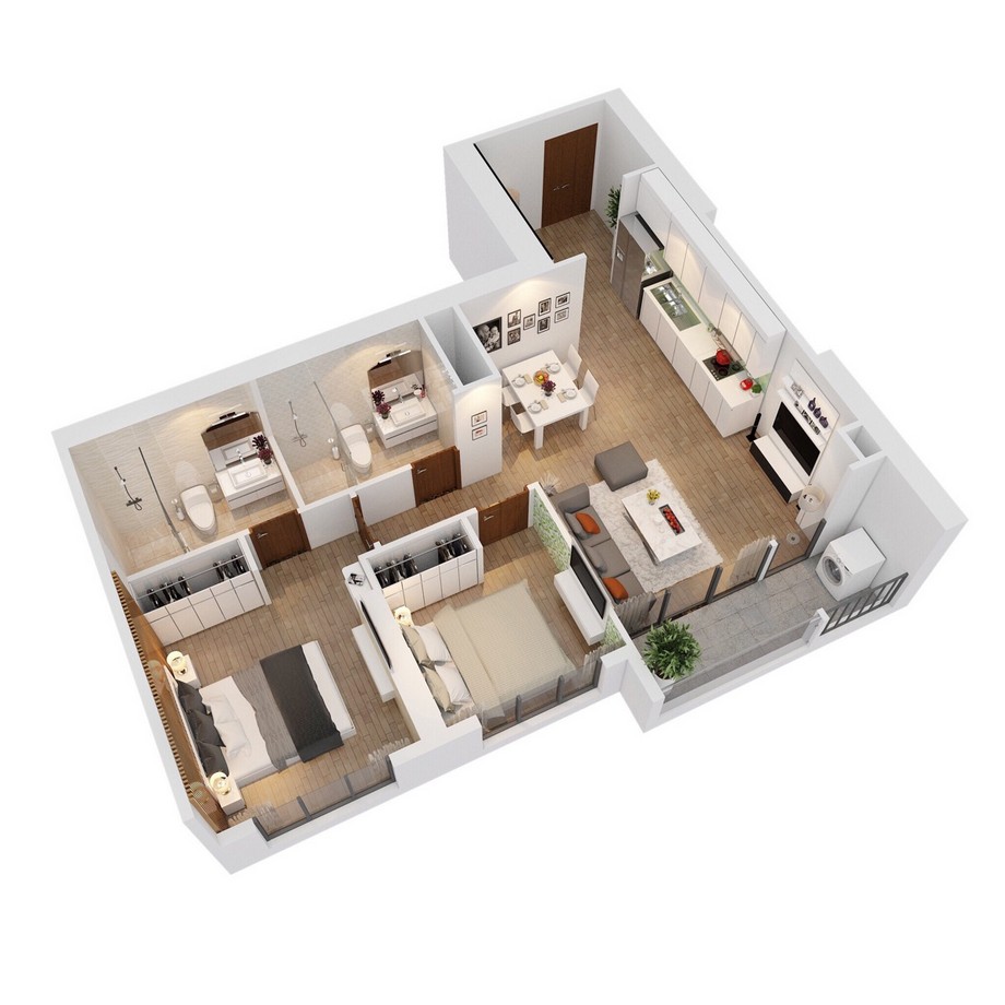 Phối cảnh căn hộ chung cư vinhomes bắc ninh